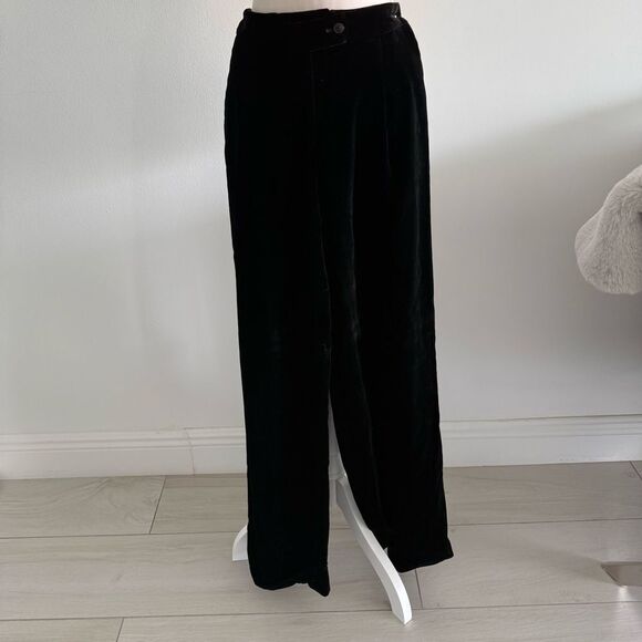 Roberto Cavalli preowned velvet black pants size 42 - Picture 1 of 4